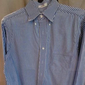 Blue Pinstripe Men's Dress Shirt